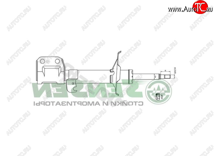 4 399 р. Правый амортизатор передний SENSEN Toyota Avensis T250 седан дорестайлинг (2003-2006)  с доставкой в г. Пермь