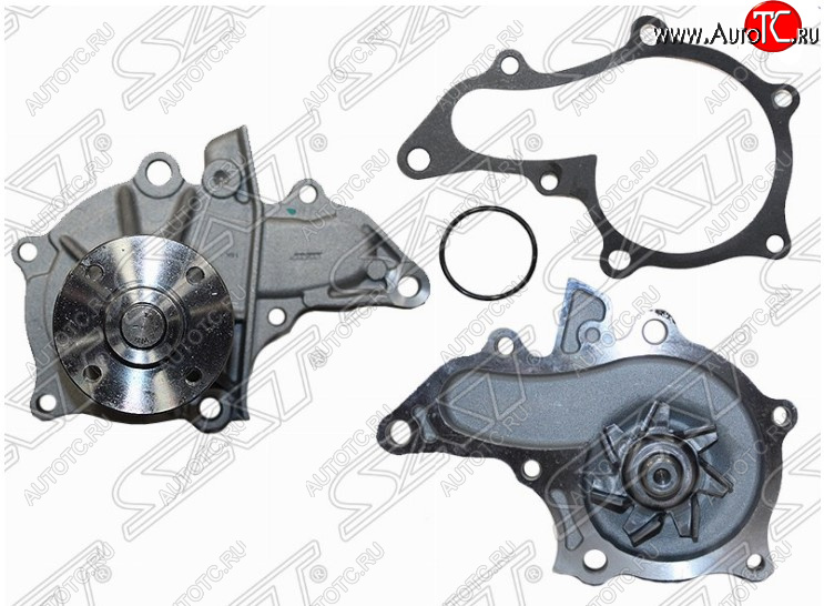 1 299 р. Помпа водяная SAT (5AFE/4AFE, с прокладкой)  Toyota Avensis  T220 седан (1997-2001) дорестайлинг  с доставкой в г. Пермь