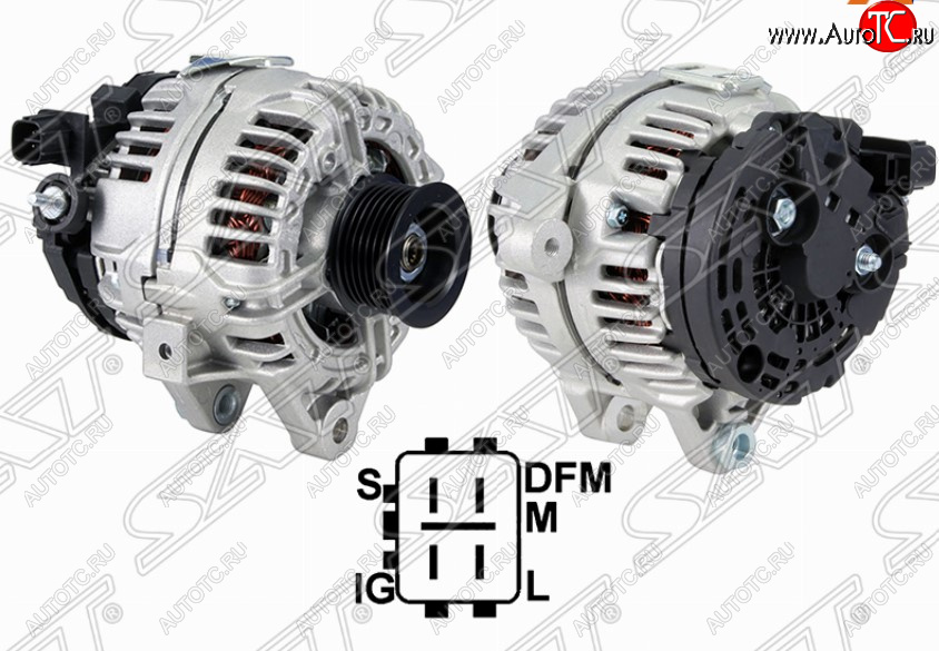 15 099 р. Генератор SAT (12V 100A 2.0/2.4/1AZFSE/2AZFSE) Toyota Avensis T250 седан дорестайлинг (2003-2006)  с доставкой в г. Пермь