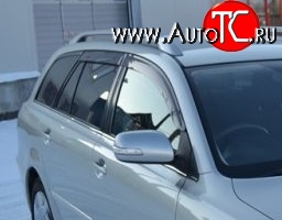 999 р. Комплект дефлекторов окон (ветровиков) 4 шт. (универсал) Russtal Toyota Avensis T250 универсал дорестайлинг (2003-2006)  с доставкой в г. Пермь