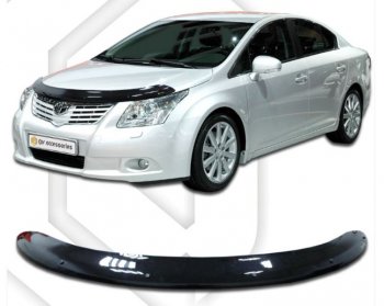 Дефлектор капота CA-Plastiс Toyota Avensis ( T270 седан,  T270 универсал) (2008-2015) дорестайлинг, 1-ый рестайлинг
