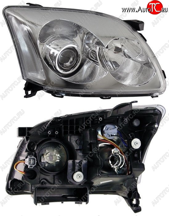 6 449 р. Правая фара SAT Toyota Avensis T250 седан дорестайлинг (2003-2006)  с доставкой в г. Пермь
