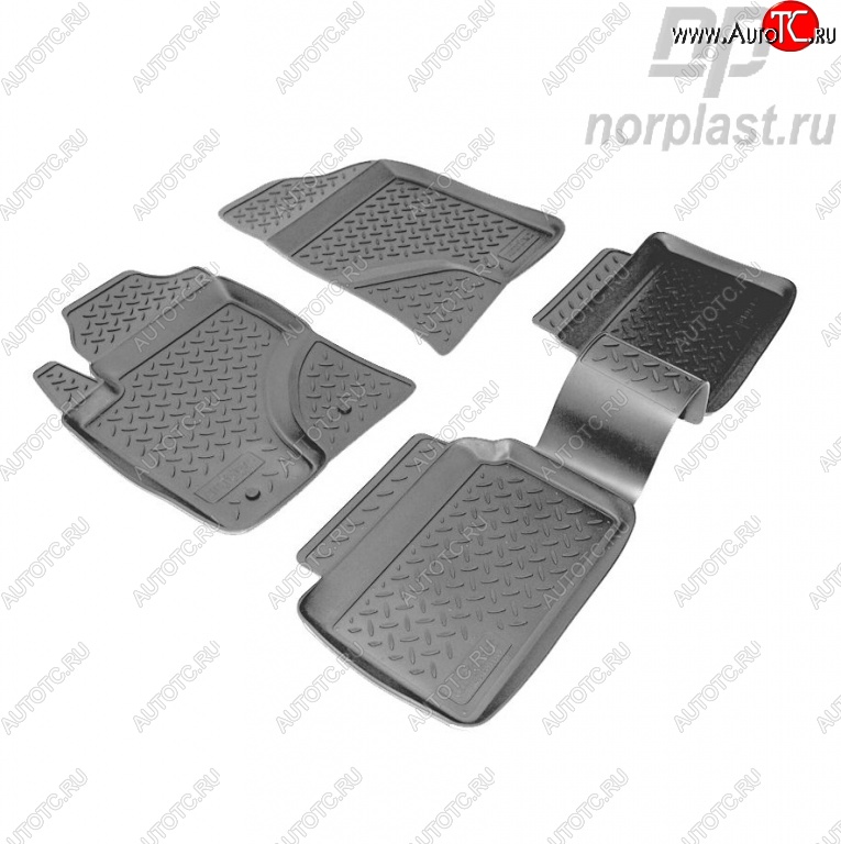 2 359 р. Комплект ковриков в салон Norplast Toyota Avensis T250 седан дорестайлинг (2003-2006) (Черный)  с доставкой в г. Пермь