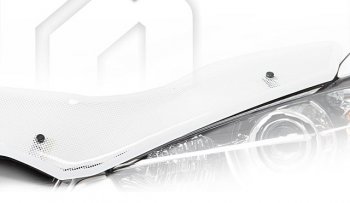 Дефлектор капота (NCP96, KSP92, SCP92) CA-Plastiс Toyota Belta/Yaris  XP90 (2005-2012) седан (Шелкография белая)