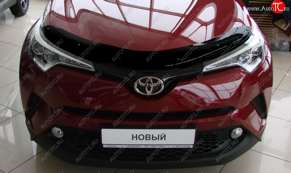 2 879 р. Дефлектор капота SIM  Toyota C-HR  NGX10, ZGX10 (2016-2025) дорестайлинг, рестайлинг  с доставкой в г. Пермь