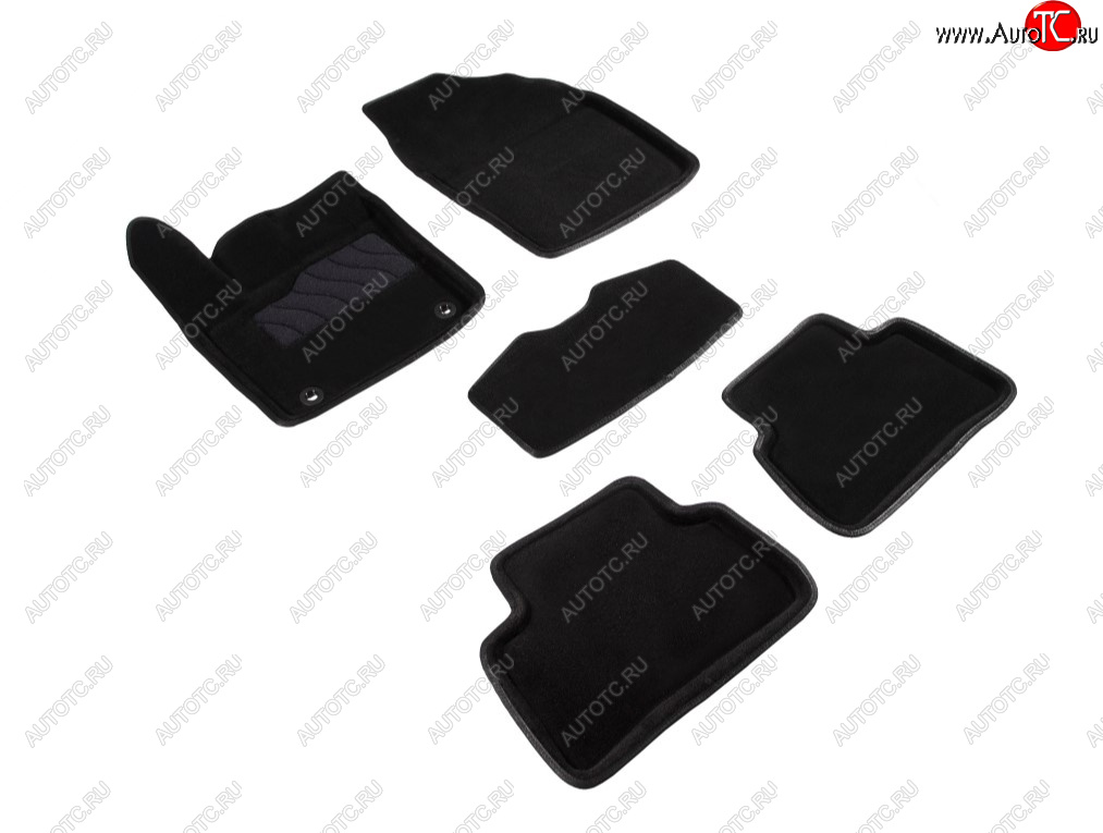 6 199 р. Коврики в салон SEINTEX 3D ВОРС (комплект, 2WD)  Toyota C-HR  NGX10, ZGX10 (2016-2019) дорестайлинг (Цвет: черный)  с доставкой в г. Пермь