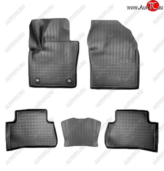2 399 р. Коврики салонные Noplast (3D)  Toyota C-HR  NGX10, ZGX10 (2016-2025) дорестайлинг, рестайлинг (Черные)  с доставкой в г. Пермь