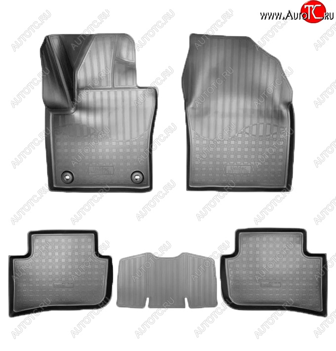 2 699 р. Коврики салонные Noplast (3D, полный привод)  Toyota C-HR  NGX10, ZGX10 (2016-2025) дорестайлинг, рестайлинг (Черные)  с доставкой в г. Пермь