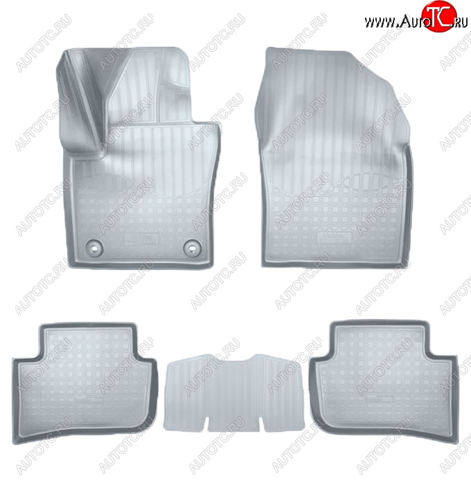 3 099 р. Коврики салонные Noplast (3D, полный привод)  Toyota C-HR  NGX10, ZGX10 (2016-2025) дорестайлинг, рестайлинг (Серые)  с доставкой в г. Пермь