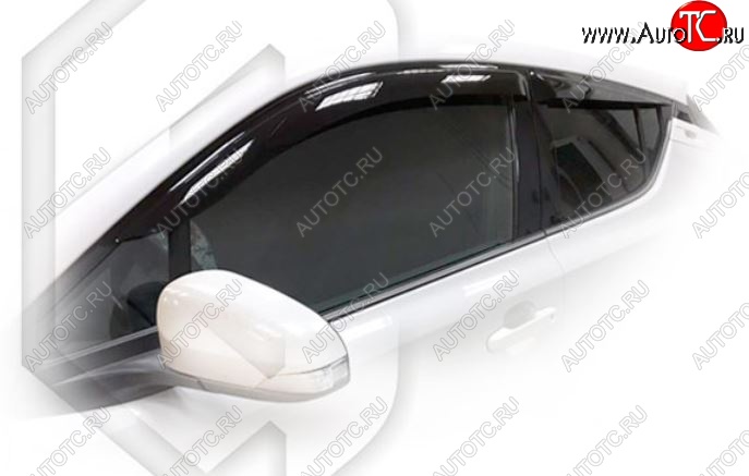 1 999 р. Дефлектора окон CA-Plastic Toyota C-HR NGX10, ZGX10 рестайлинг (2019-2025) (Classic полупрозрачный, Без хром.молдинга)  с доставкой в г. Пермь