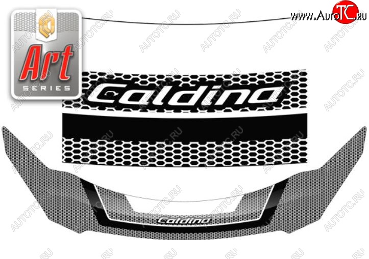 2 379 р. Дефлектор капота CA-Plastiс exclusive  Toyota Caldina  T240 (2002-2007) универсал дорестайлинг, универсал рестайлинг (Серия Art графит)  с доставкой в г. Пермь