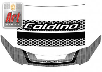 Дефлектор капота CA-Plastiс exclusive Toyota Caldina  T240 (2002-2007) универсал дорестайлинг, универсал рестайлинг (Серия Art белая)