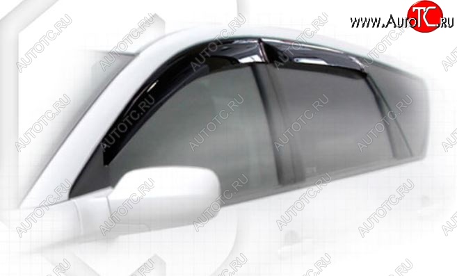 1 999 р. Дефлектора окон CA-Plastic Toyota Caldina T240 универсал дорестайлинг (2002-2004) (Classic полупрозрачный, Без хром.молдинга, Крепление только на скотч)  с доставкой в г. Пермь