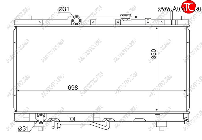5 699 р. Радиатор двигателя SAT (пластинчатый, МКПП/АКПП, Пробка радиатора R102A, Китай) Toyota Corona Premio T210 дорестайлинг (1996-1997)  с доставкой в г. Пермь