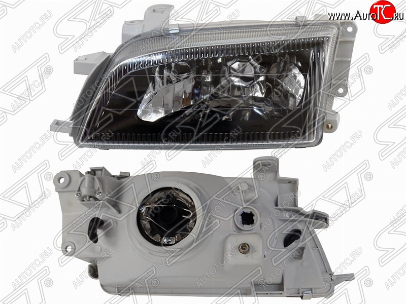 2 499 р. Правая фара передняя SAT (черный хрусталь) Toyota Carina T190 седан дорестайлинг (1992-1994)  с доставкой в г. Пермь