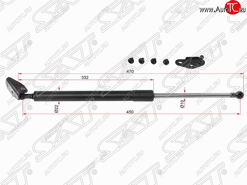 1 359 р. Правый газовый упор крышки багажника SAT Toyota Caldina T210 дорестайлинг универсал (1997-1999)  с доставкой в г. Пермь