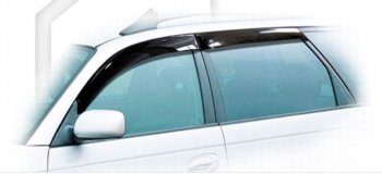 Дефлектора окон CA-Plastic Toyota Caldina  T210 (2000-2002) рестайлинг универсал (Classic полупрозрачный, Без хром.молдинга)