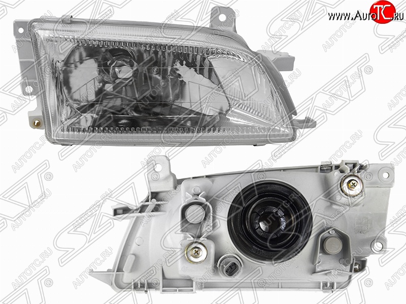 3 299 р. Правая фара передняя SAT (хрусталь, вертикальное крепление) Toyota Caldina T210 дорестайлинг универсал (1997-1999)  с доставкой в г. Пермь