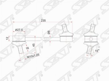Стойка (тяга) заднего стабилизатора SAT Toyota Camry  V30 - Vista  седан
