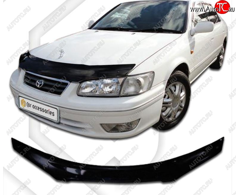 2 079 р. Дефлектор капота  Camry V20-V25 CA-Plastic Toyota Camry XV20 (1999-2001) (Classic черный, Без надписи)  с доставкой в г. Пермь