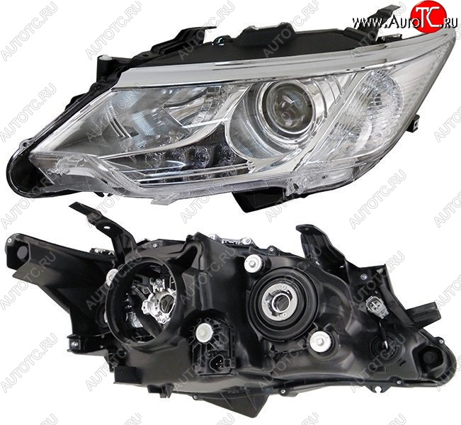 5 799 р. Левая фара SAT (под ксенон, ДХО, с электрокорректором) Toyota Camry XV55 1-ый рестайлинг (2014-2017)  с доставкой в г. Пермь