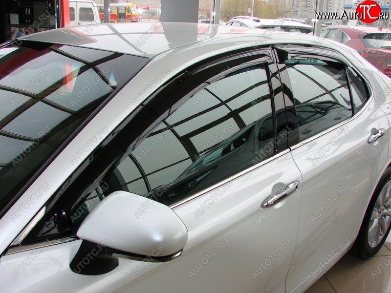 3 399 р. Дефлекторы окон (ветровики) SIM Toyota Camry XV70 дорестайлинг (2017-2021)  с доставкой в г. Пермь
