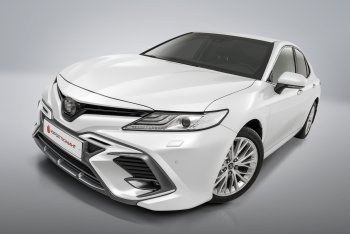 17 199 р. Накладка в центральный воздухозаборник переднего бампера Harius Toyota Camry XV70 дорестайлинг (2017-2021) (Неокрашенная)  с доставкой в г. Пермь. Увеличить фотографию 3