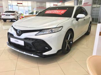 24 999 р. Решетка в передний бампер HEMMES Toyota Camry XV70 дорестайлинг (2017-2021) (неокрашенная)  с доставкой в г. Пермь. Увеличить фотографию 2