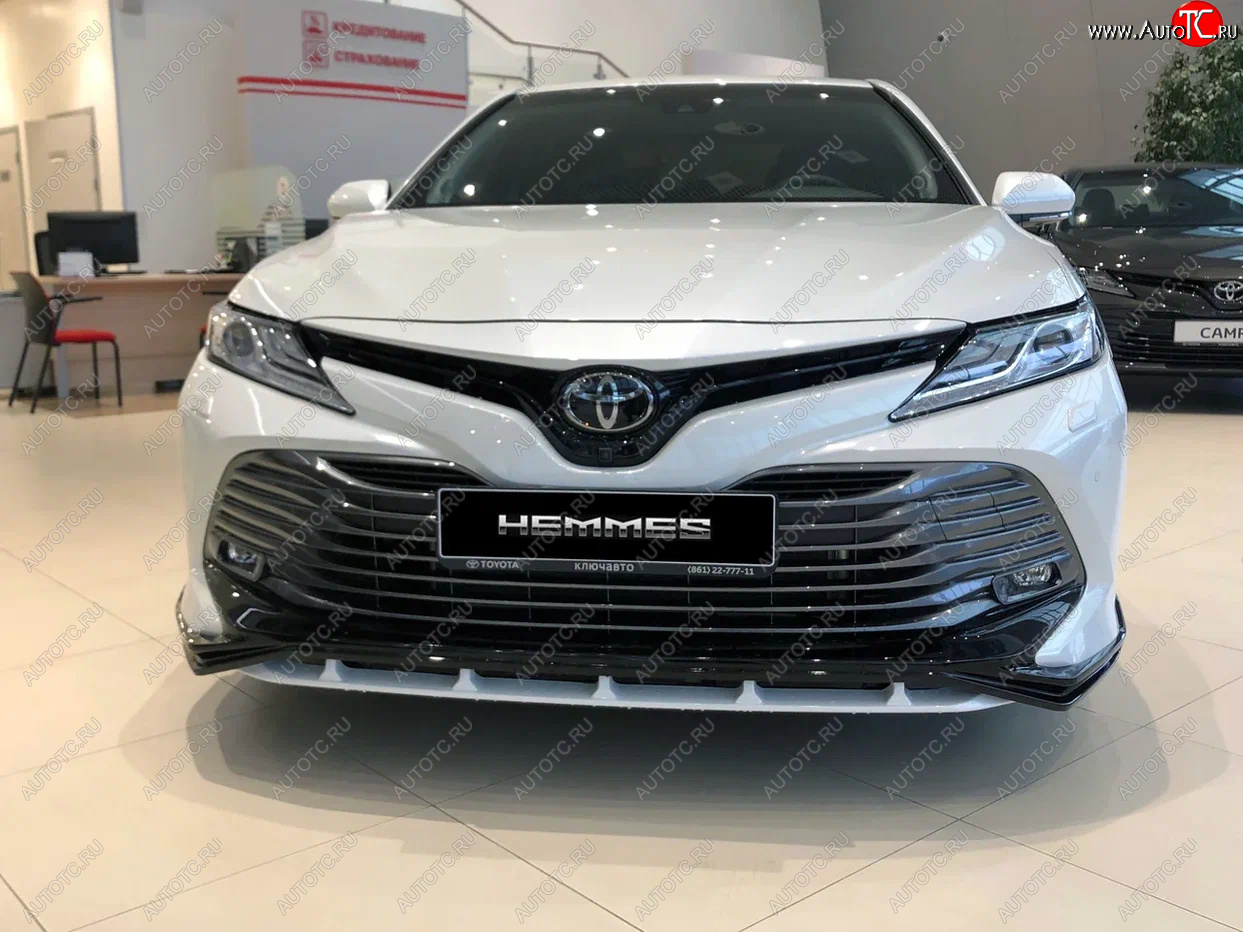16 899 р. Накладка переднего бампера HEMMES Toyota Camry XV70 дорестайлинг (2017-2021)  с доставкой в г. Пермь