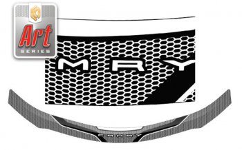 Дефлектор капота CA-Plastiс Toyota Camry  XV70 (2017-2021) дорестайлинг (Серия Art белая)