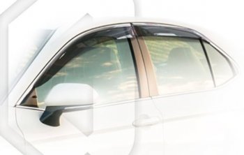 2 349 р. Дефлектора окон CA-Plastic Toyota Camry XV70 дорестайлинг (2017-2021) (серия Classic полупрозрачный, Без хром.молдинга)  с доставкой в г. Пермь. Увеличить фотографию 2
