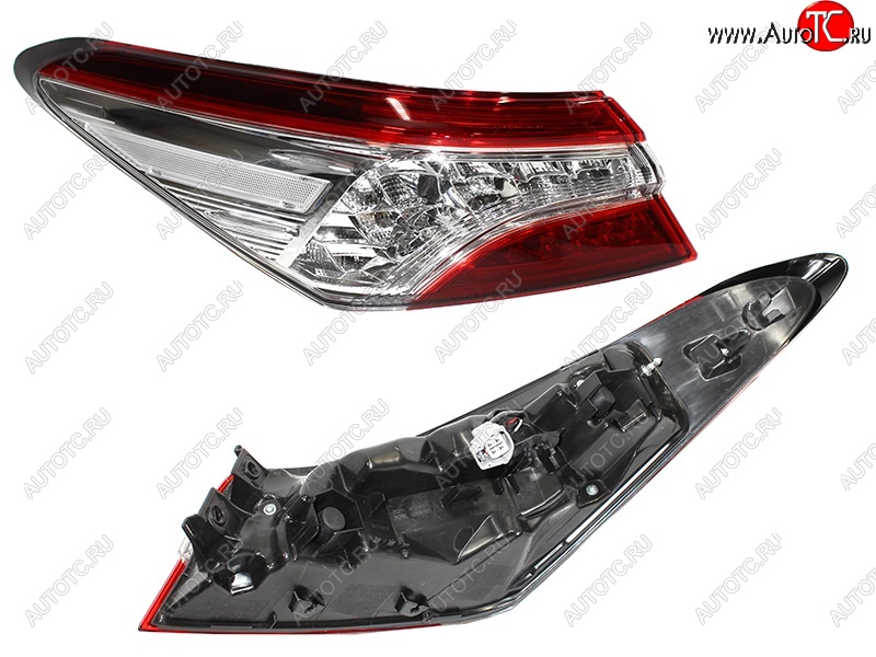 6 449 р. Левый фонарь (внешний/диодный) (рестайлинг) SAT Toyota Camry XV70 дорестайлинг (2017-2021)  с доставкой в г. Пермь