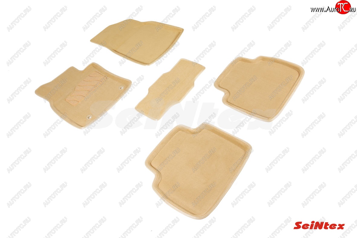 7 649 р. Комплект 3D ковриков в салон (ворсовые / бежевые) Seintex  Toyota Camry  XV70 (2017-2021) дорестайлинг  с доставкой в г. Пермь