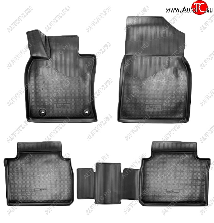 2 499 р. Коврики салонные Noplast (3D) Toyota Camry XV70 дорестайлинг (2017-2021) (Черные)  с доставкой в г. Пермь
