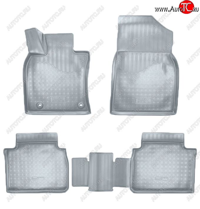 3 199 р. Коврики салонные Noplast (3D)  Toyota Camry  XV70 (2017-2021) дорестайлинг (Серые)  с доставкой в г. Пермь