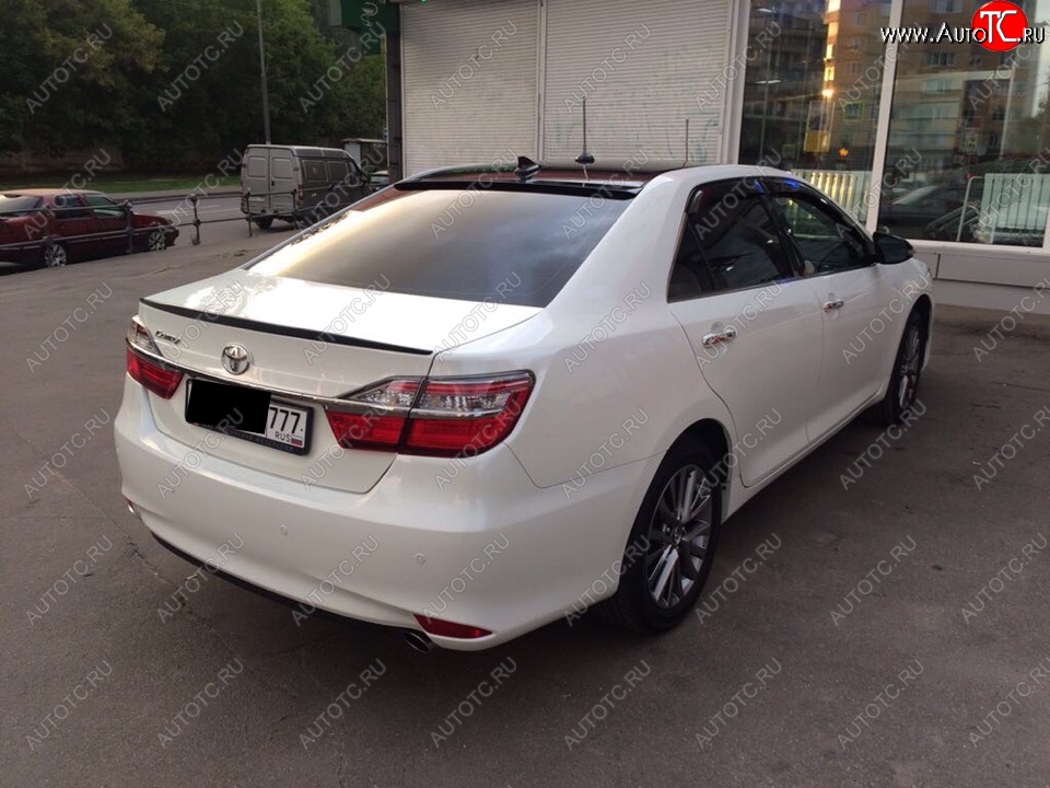 2 799 р. Лип спойлер АВТОКРАТ Toyota Camry XV55 1-ый рестайлинг (2014-2017) (Неокрашенный)  с доставкой в г. Пермь