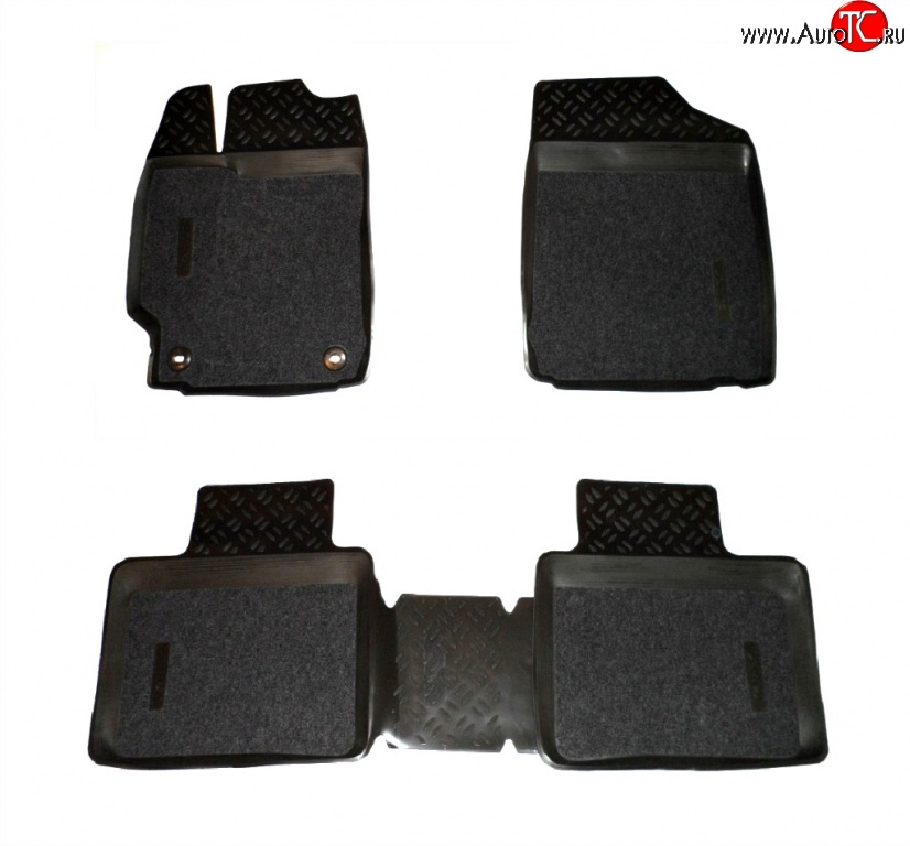 3 679 р. Комплект ковриков в салон Aileron 4 шт. (полиуретан, покрытие Soft) Toyota Camry XV50 дорестайлинг (2011-2014)  с доставкой в г. Пермь