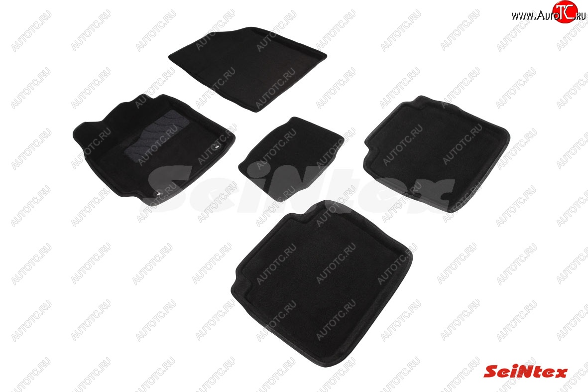 5 699 р. Комплект 3D ковриков в салон (ворсовые / чёрные) Seintex  Toyota Camry ( XV50,  XV55) (2011-2018) дорестайлинг, 1-ый рестайлинг, 2-ой рестайлинг  с доставкой в г. Пермь