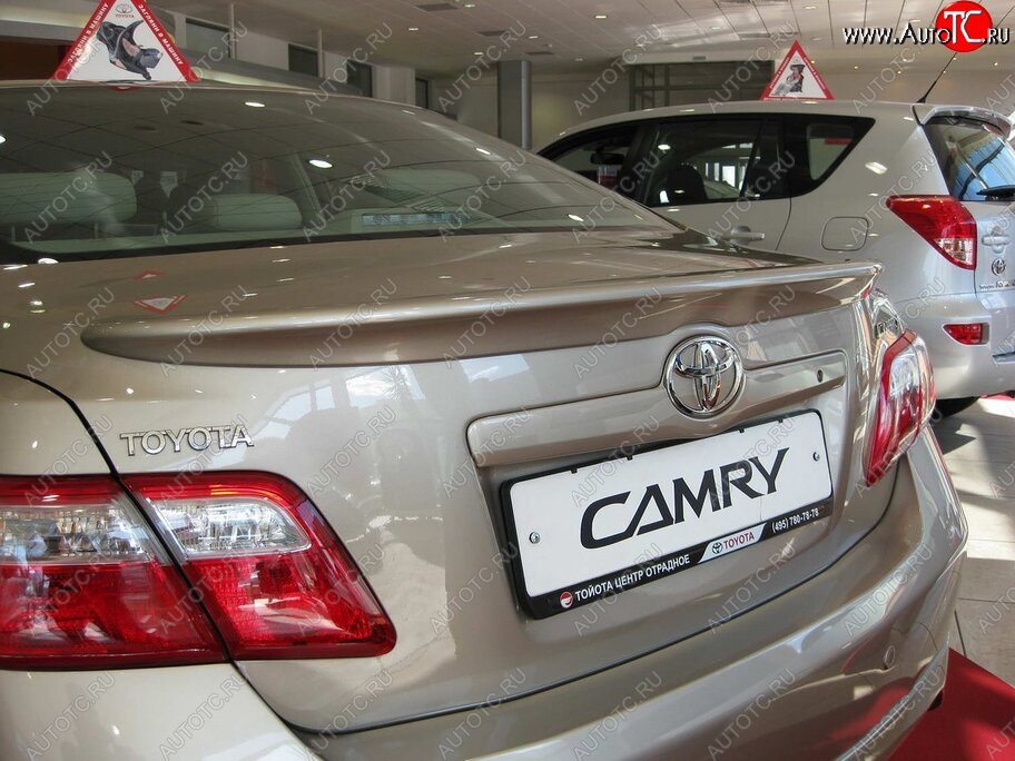 2 199 р. Лип спойлер ОЭМ  Toyota Camry  XV40 (2006-2011) дорестайлинг, рестайлинг (Неокрашенный)  с доставкой в г. Пермь