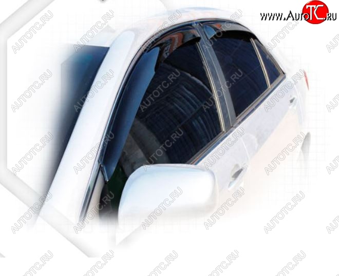 1 999 р. Дефлектора окон CA-Plastic Toyota Camry XV40 дорестайлинг (2006-2008) (Classic полупрозрачный, Без хром.молдинга, Крепление только на скотч)  с доставкой в г. Пермь