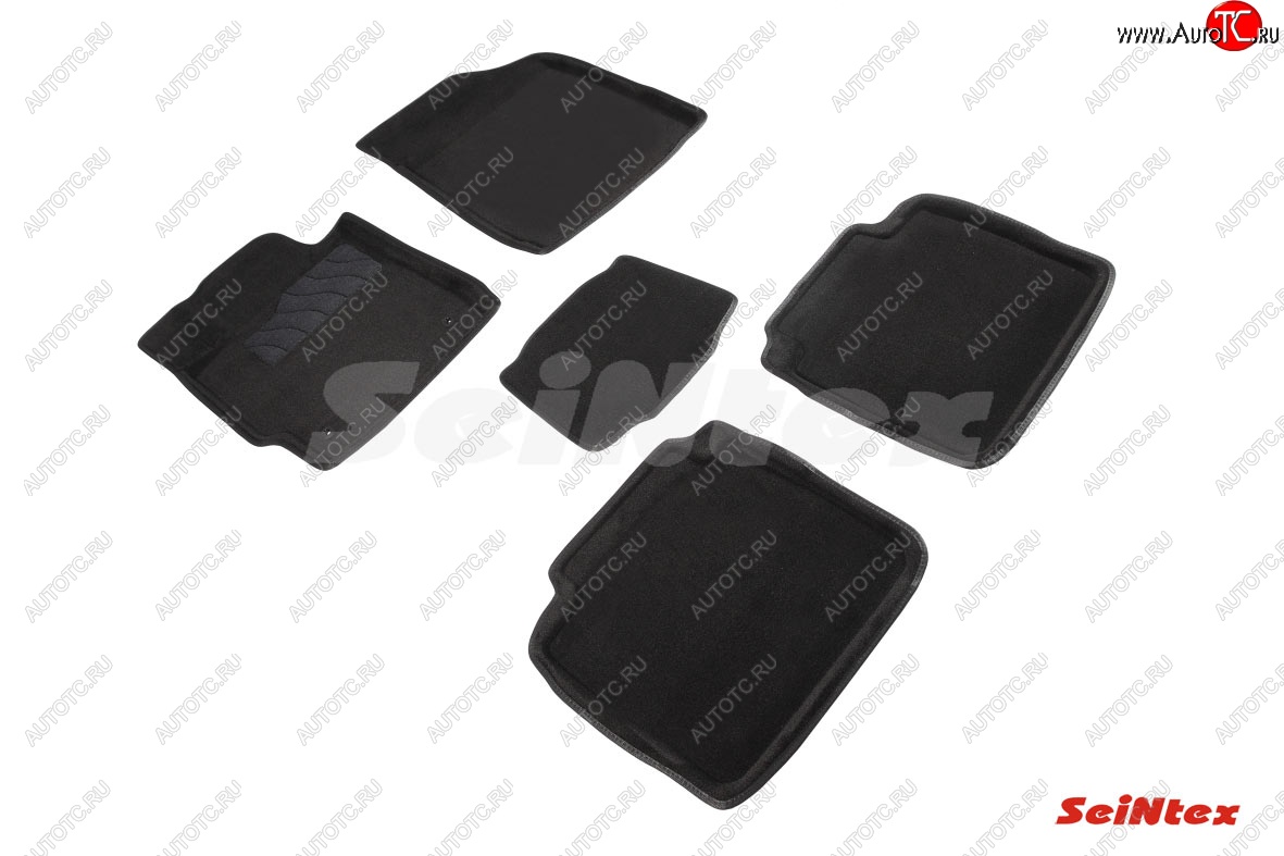 5 699 р. Комплект 3D ковриков в салон (ворсовые / чёрные) Seintex  Toyota Camry  XV40 (2006-2011) дорестайлинг, рестайлинг  с доставкой в г. Пермь