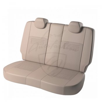 9 449 р. Чехлы для сидений Lord Autofashion Турин (экокожа) Toyota Camry XV40 дорестайлинг (2006-2008) (Бежевый, вставка Бежевая)  с доставкой в г. Пермь. Увеличить фотографию 2