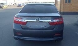 3 789 р. Накладка на задний бампер CT Toyota Camry XV50 дорестайлинг (2011-2014) (Неокрашенная)  с доставкой в г. Пермь. Увеличить фотографию 2