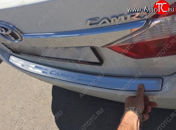 4 199 р. Защитная накладка на задний бампер СТ Toyota Camry XV55 1-ый рестайлинг (2014-2017)  с доставкой в г. Пермь