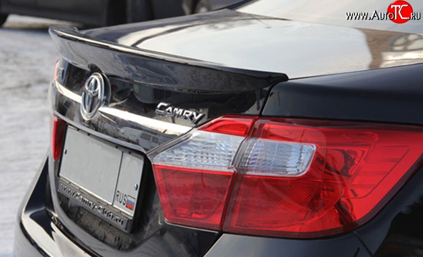 2 349 р. Лип спойлер M-VRS Toyota Camry XV55 1-ый рестайлинг (2014-2017) (Неокрашенный)  с доставкой в г. Пермь