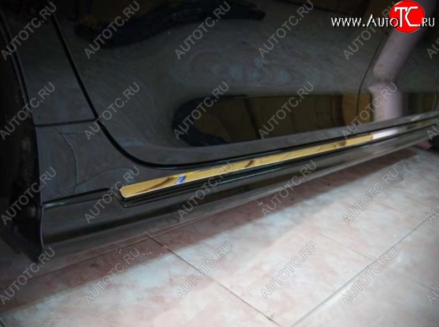 4 799 р. Пороги накладки CT Toyota Camry XV50 дорестайлинг (2011-2014) (Неокрашенные)  с доставкой в г. Пермь