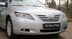 1 169 р. Реснички на фары RA (укороченные)  Toyota Camry  XV40 (2006-2008) дорестайлинг (Неокрашенные)  с доставкой в г. Пермь. Увеличить фотографию 3