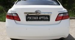 1 099 р. Реснички на фонари (рестайлинг) RA Toyota Camry XV40 рестайлинг (2009-2011) (Неокрашенные)  с доставкой в г. Пермь. Увеличить фотографию 2