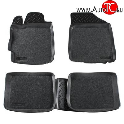 2 679 р. Комплект ковриков в салон Aileron 4 шт. (полиуретан, покрытие Soft)  Toyota Camry  XV40 (2009-2011) рестайлинг  с доставкой в г. Пермь