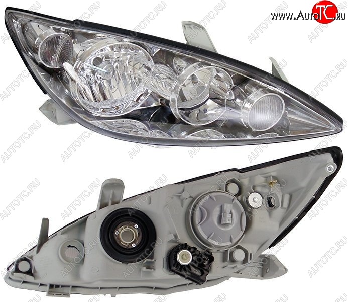 5 799 р. Правая фара SAT (длинное ухо) Toyota Camry XV30 рестайлинг (2004-2006)  с доставкой в г. Пермь